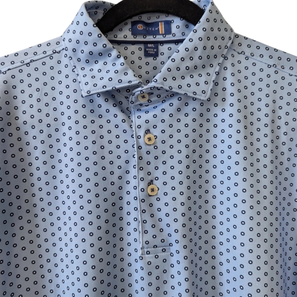 Stitch Golf Men’s Polo Double Dot Sz M/L - Picture 6 of 15